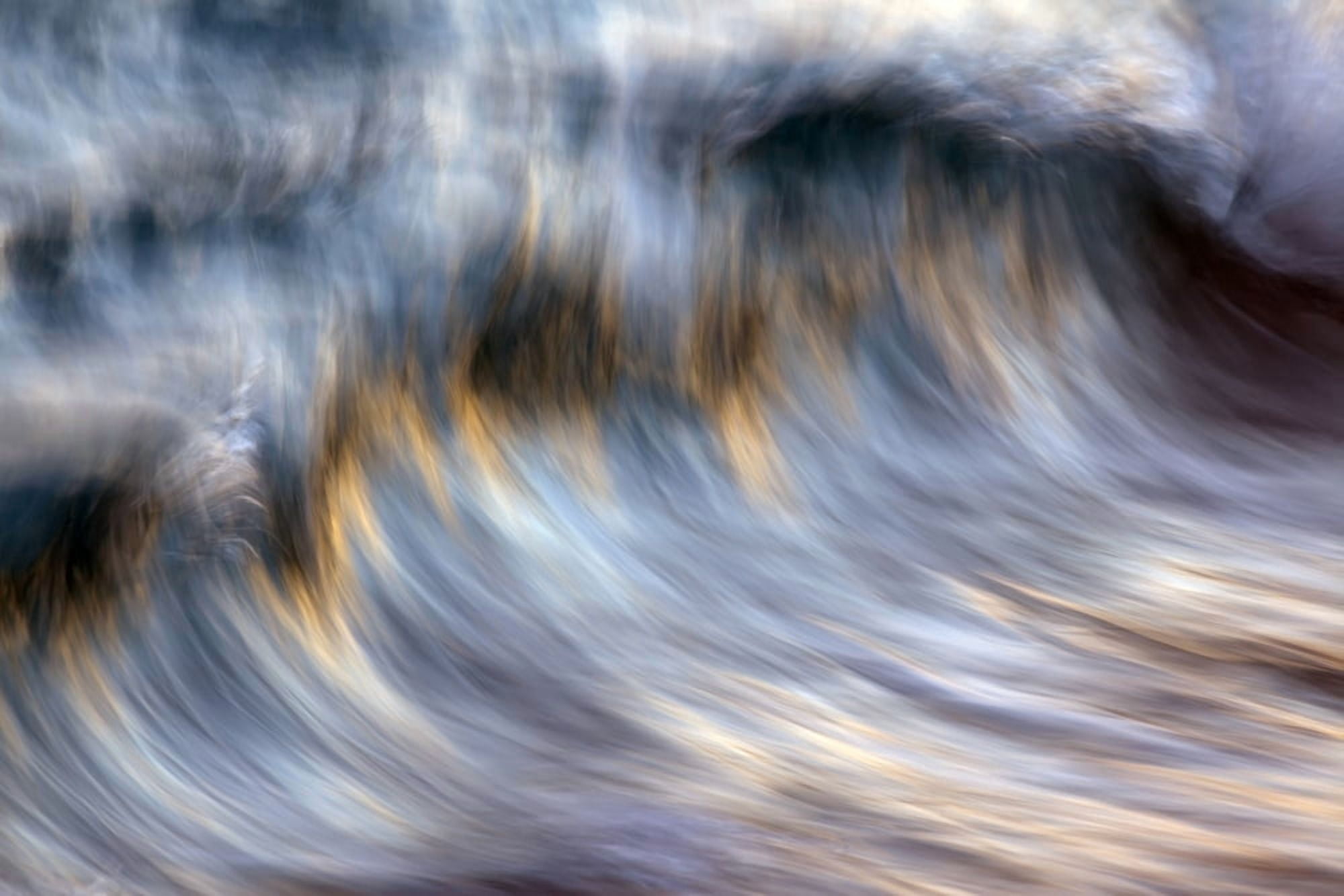 Ocean wave blurred by motion Hawaii United States of America Canvas Art - Vince Cavataio Design Pics (19 x 12)