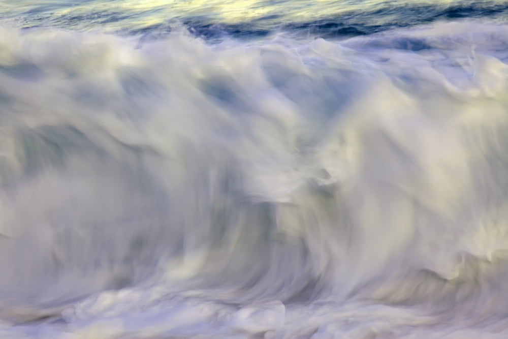 Ocean wave blurred by motion Hawaii United States of America Canvas Art - Vince Cavataio Design Pics (38 x 24)