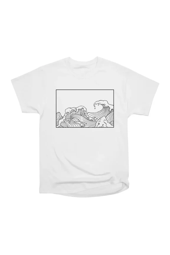 Ocean waves T-Shirt Tee Gift For Him Merch For Her Apparel For Friend