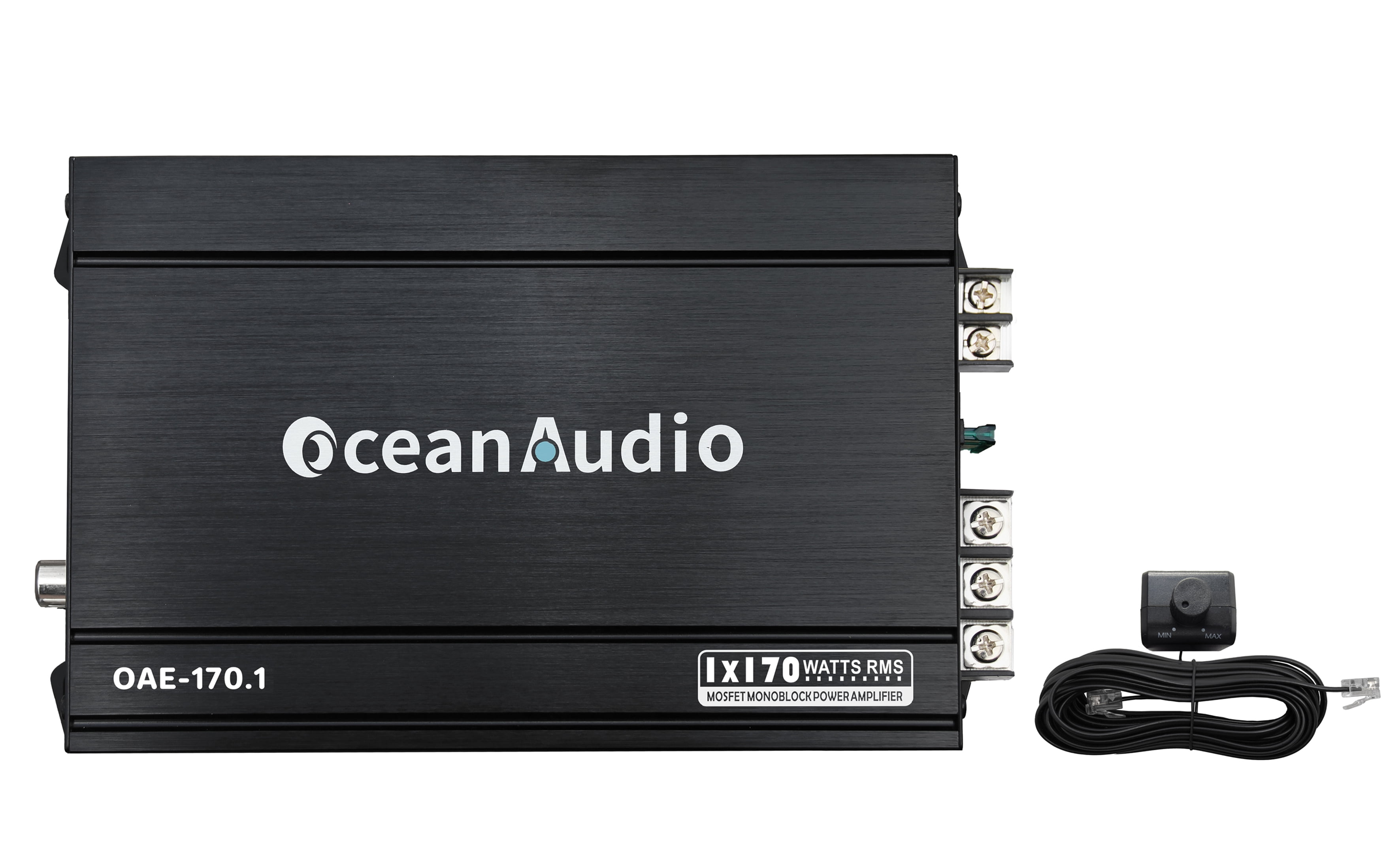 OceanAudio OAE-170.1 Car Audio Subwoofer Amplifier - Monoblock, Class A/B, 2/4 Ohm Stable, Mosfet Power Supply 340W - RMS Power @4Ω 1*110W @2Ω 1*170W Max Power @2Ω 1*340W