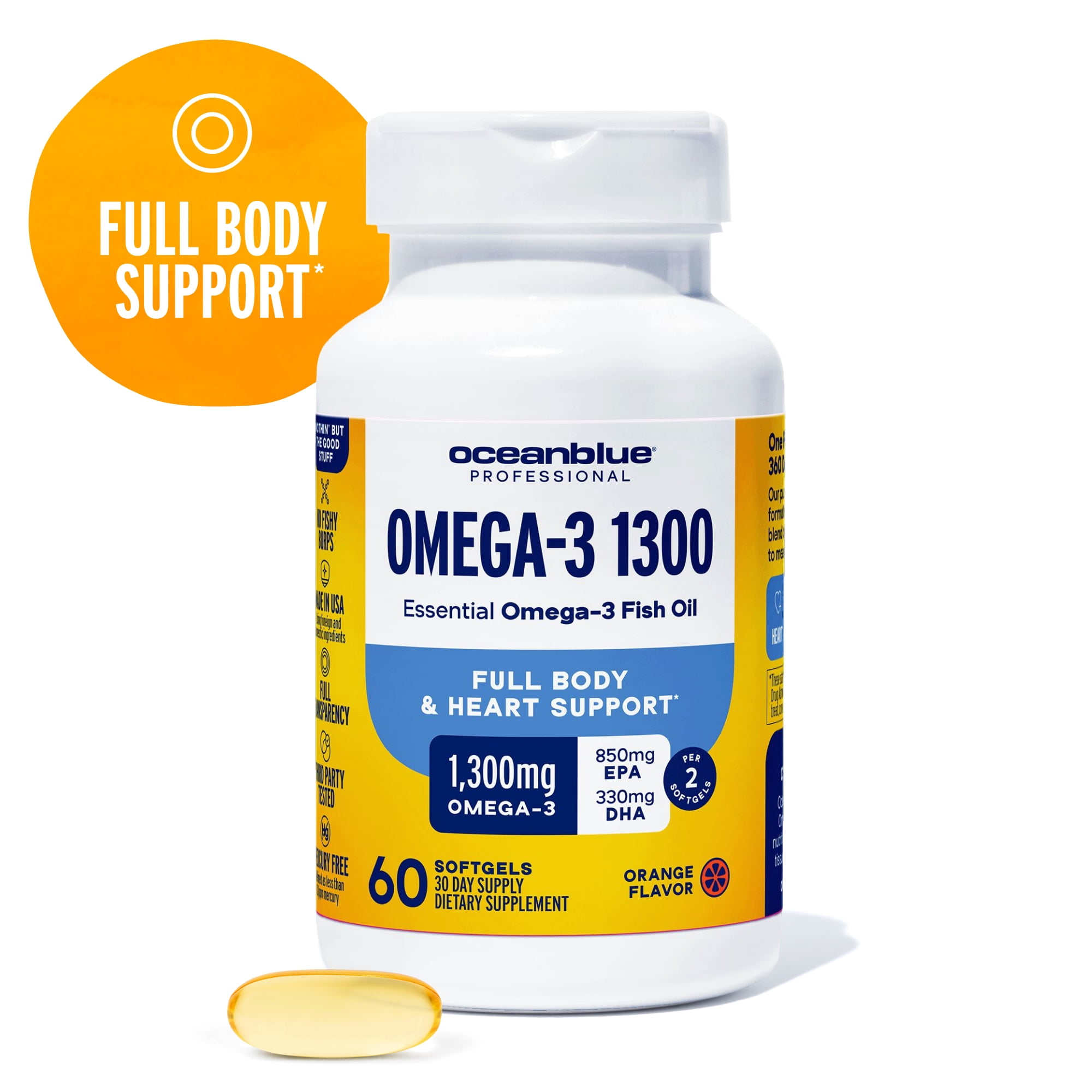 OceanBlue Omega-3 1300 Fish Oil Supplement, 1300mg - Walmart.com