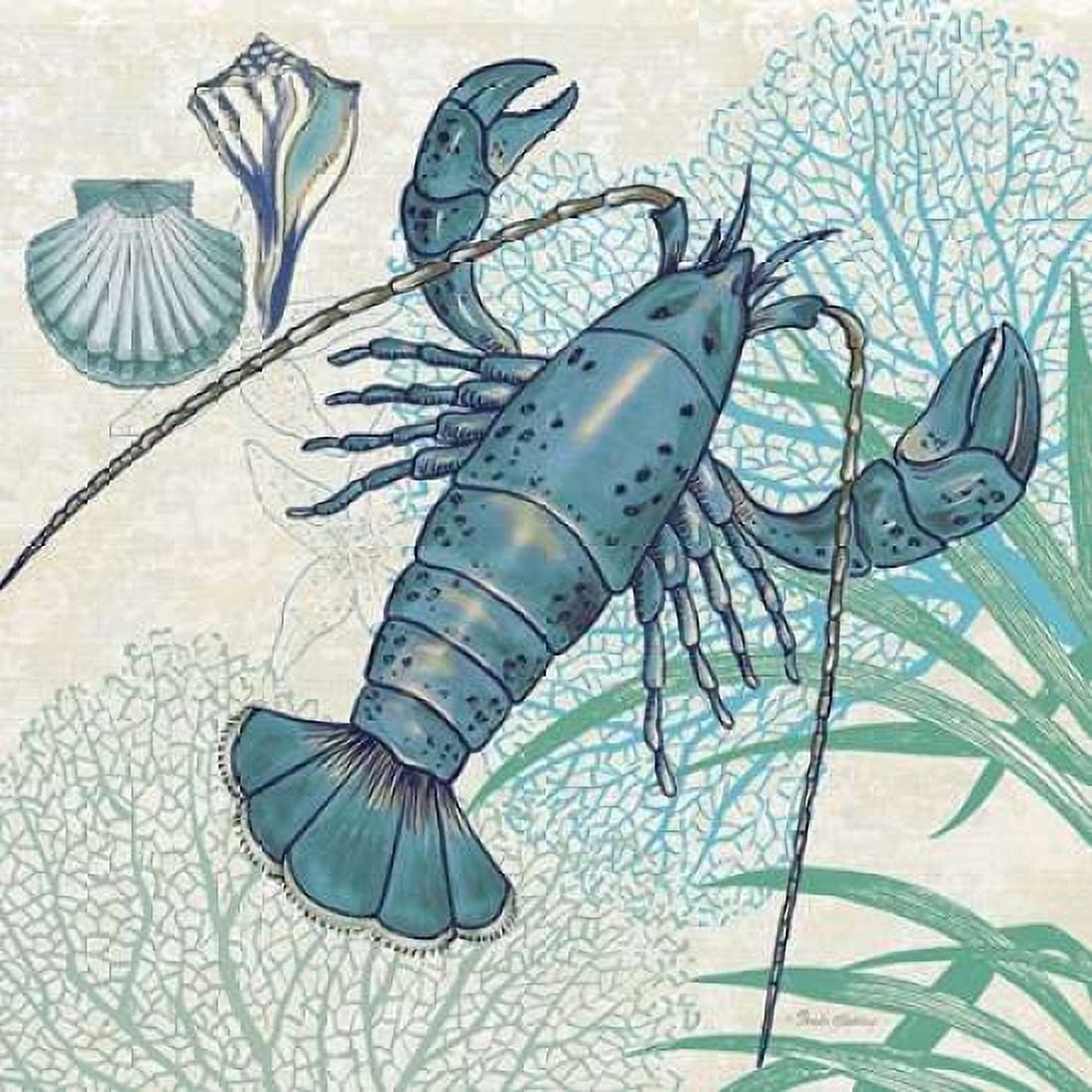 Oceana Indigo Sea Life I Canvas Art - Pamela Gladding (24 x 24)