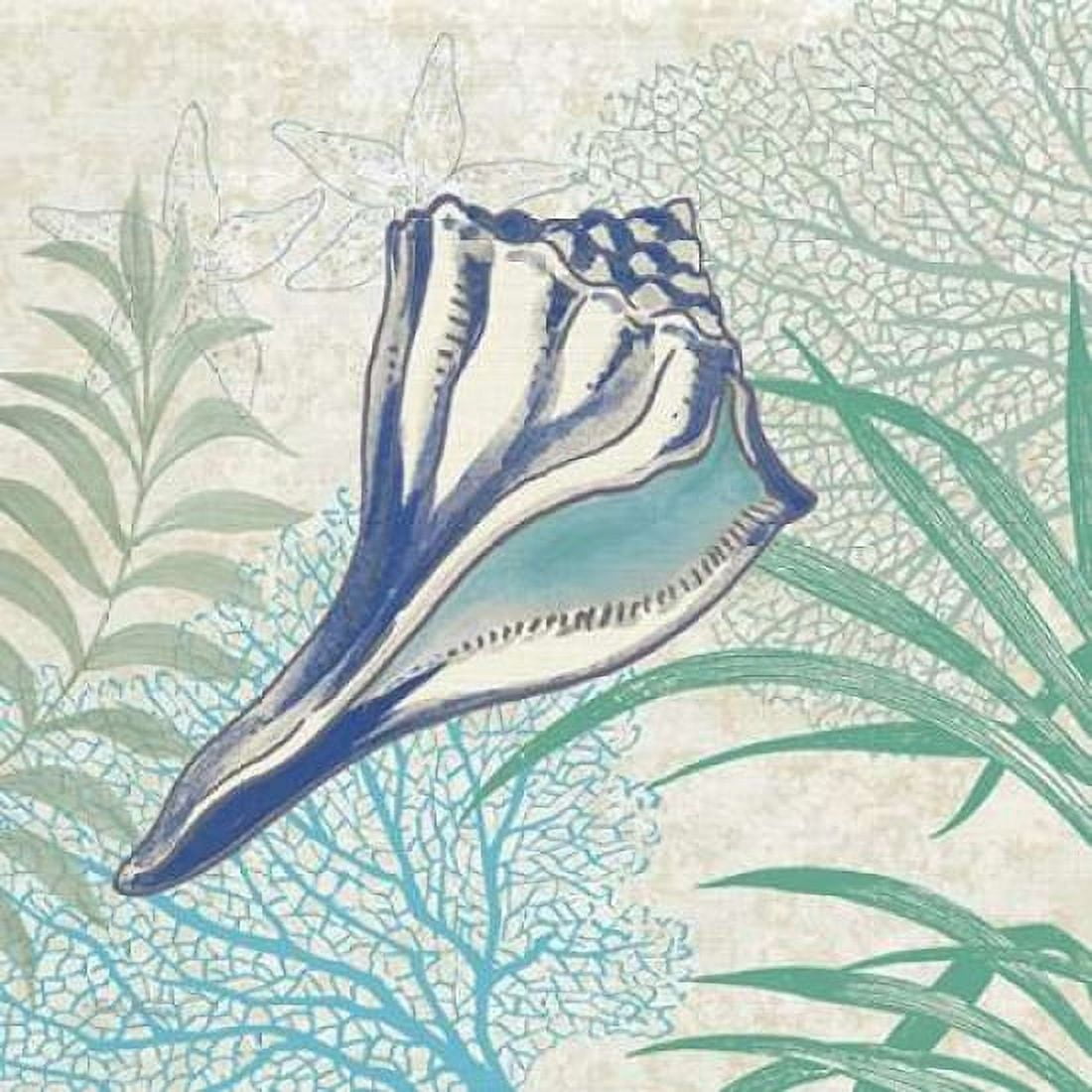 Oceana Indigo Shells II Canvas Art - Pamela Gladding (24 x 24)