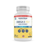 OceanBlue Omega-3 2100 Triple Strength Fish Oil DHA EPA Supplement, 138 Count, Burpless Fish Oil, Omega 3 EPA DHA, Mercury Free Omega 3 Fish Oil, Omega 3 Fatty Acid Supplements, 69 Servings, Gluten-F