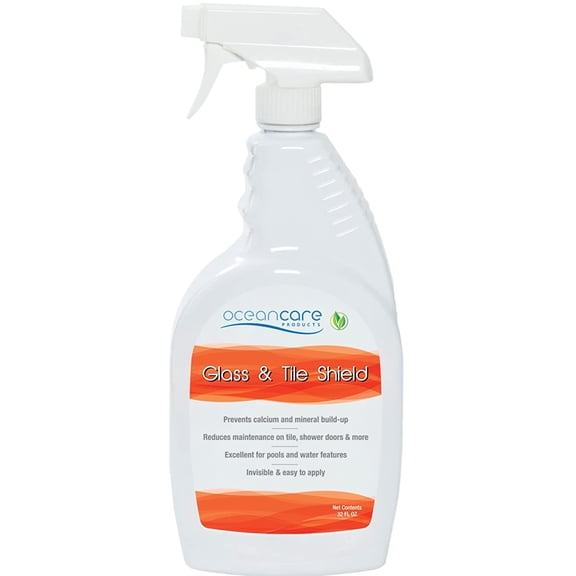 Oceancare Products - Glass and Tile Shield - Quart Trigger Spray (32 FL OZ) - Water Feature Tile Protectant - Calcium and Efflorescence Prevention - Grout and Tile Protectant