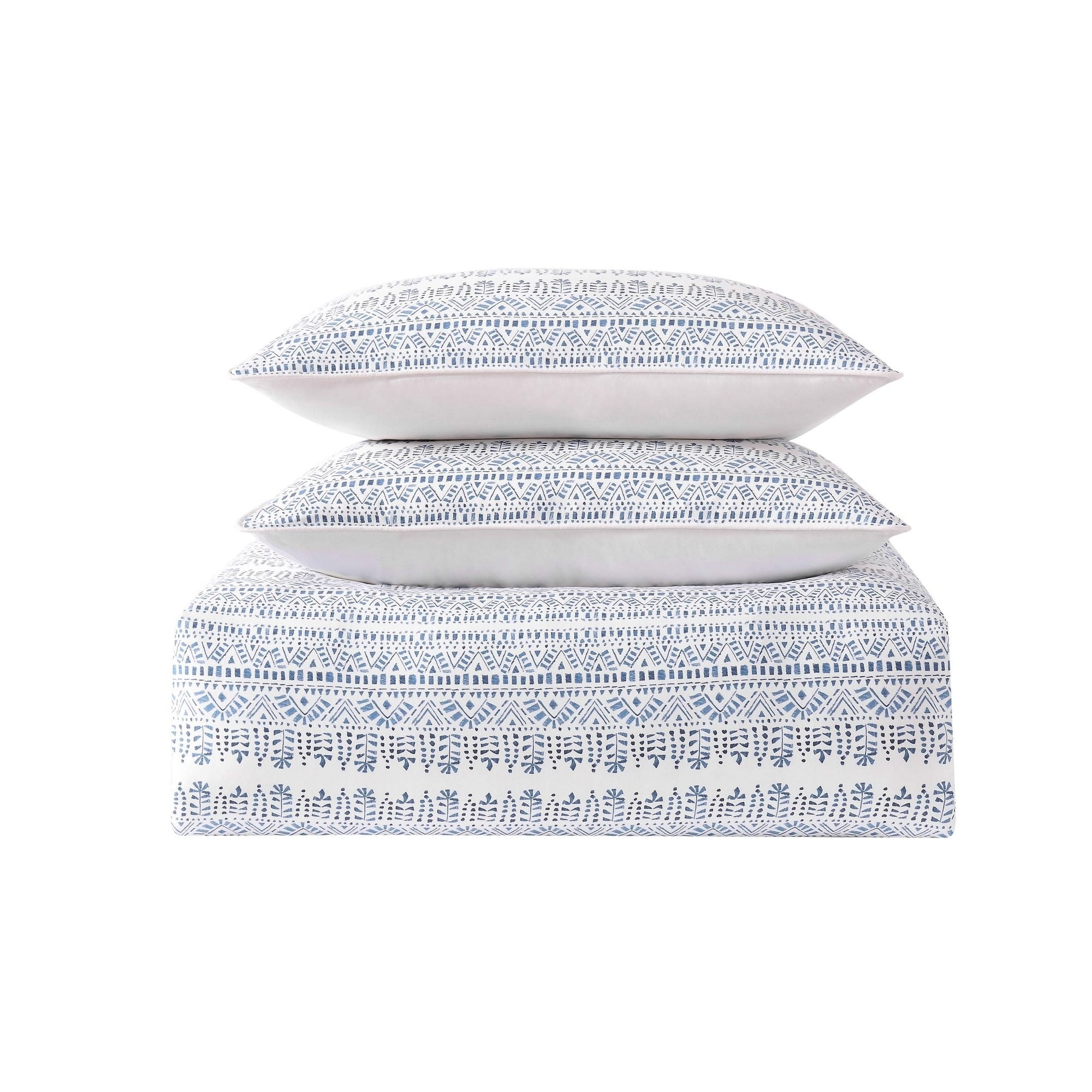 King Blue Cotton Nautical Bedspread Set with Polyfill