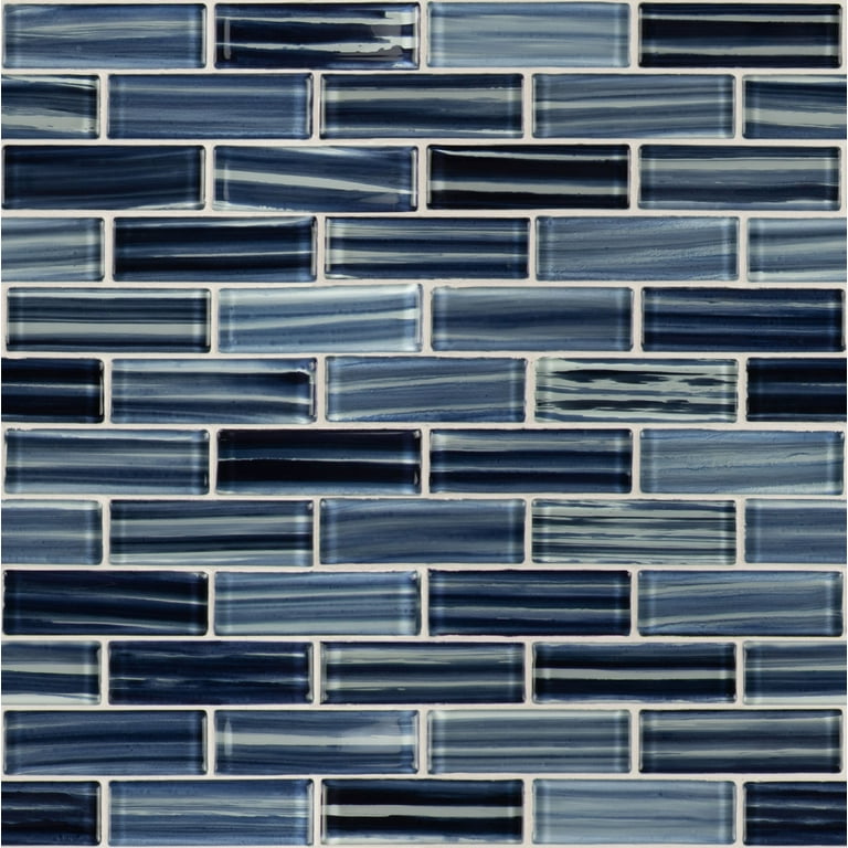 MSI Oceania Azul Subway 11.75 in. x 12 in. x 8 mm Glass Mesh-Mounted Mosaic Tile (9.8 sq. ft/case) MSI Oceania Azul Subway 11.75 in. x 12 in. x 8 mm Glass Mesh-Mounted Mosaic Tile (9.8 sq. ft/case)
