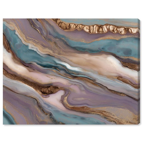 Oceanic Amethyst Swirl Canvas Print Geode Art by Art Remedy, Gallery Wrapped, 36 x 30
