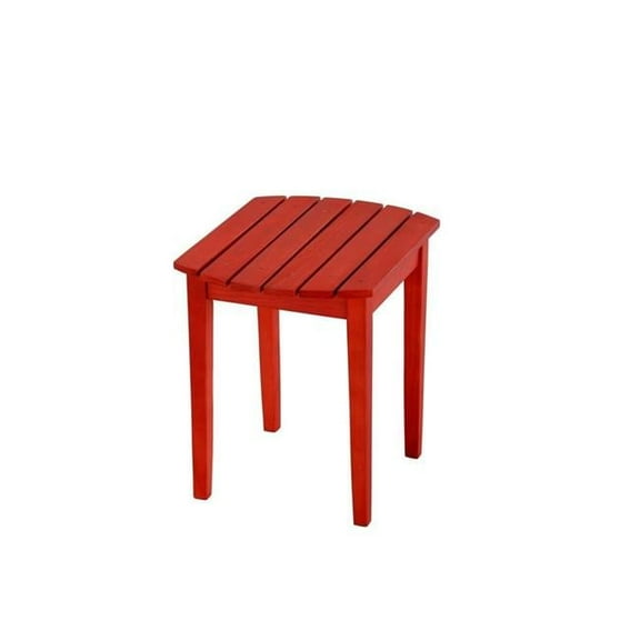 Oceanic Collection Solid Wood Side Table, Red