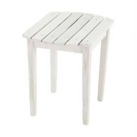 Oceanic Collection Solid Wood Side Table, White