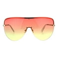 thumbnail image 1 of Oceanic Color Gradient Lens Oversize Shield Diva Racer Sunglasses Orange Yellow, 1 of 4