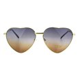 thumbnail image 1 of Oceanic Gradient Lens Heart Shape Valentine Love Metal Rim Sunglasses Black Brown, 1 of 4