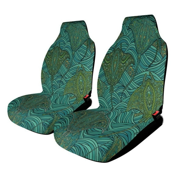 Oceanic Manta Ray Art Car Seat Covers Front Seats Universal Fit for Cars SUV Truck Auto Interior Accessories