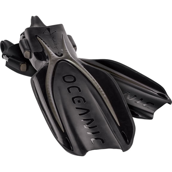 Oceanic Manta Ray Open Heel Fins with Spring Straps