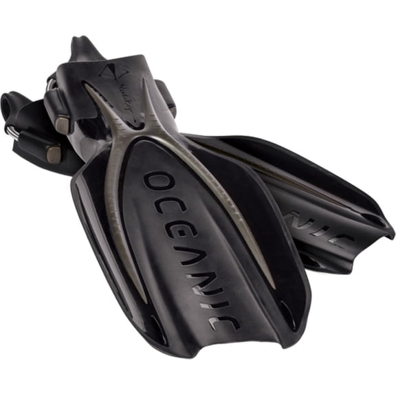 Oceanic Manta Ray Open Heel Fins with Spring Straps