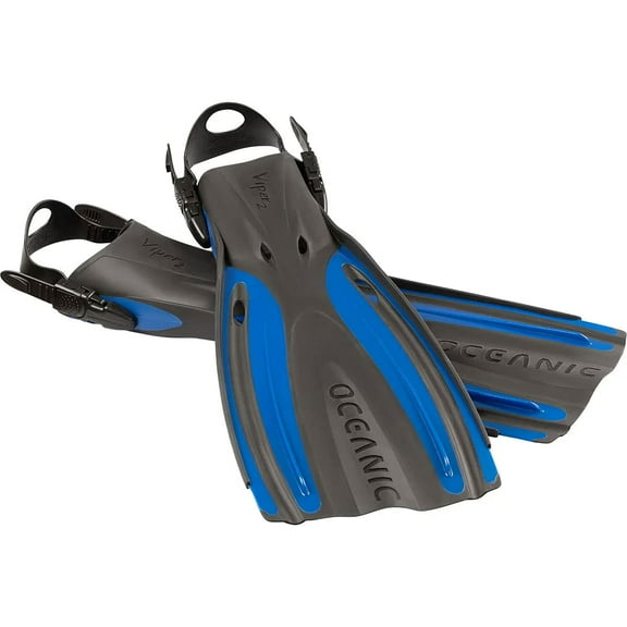 Oceanic Manta Ray Open Heel Fins with Spring Straps