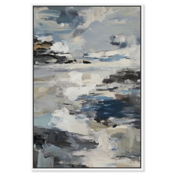 Oceanic Opacity Canvas Print Modern Wall Decor by Art Remedy, White Frame, 10 x 15