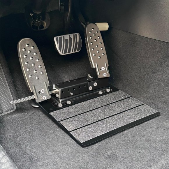 OceanicEcho Portable Left Foot Accelerator Pedal - Adjustable LFGP Gas Pedal for Disabled, Injured, and Stroke Recovery Drivers - Sturdy, Split Design with Footrest for Easy Use