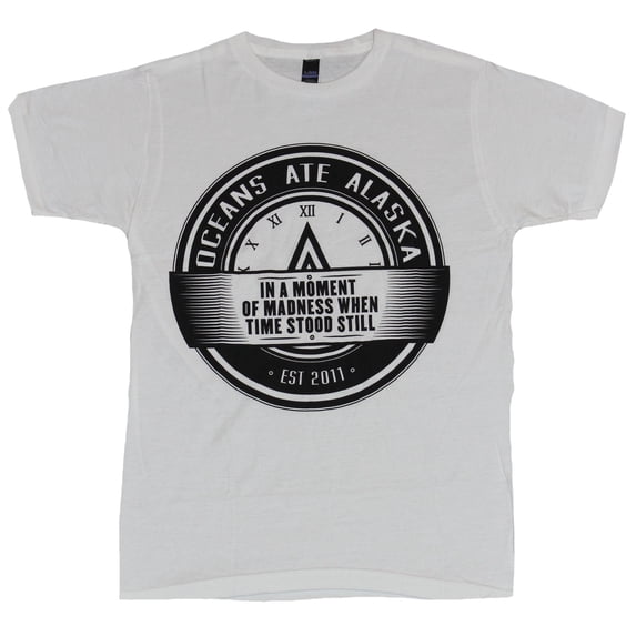 Oceans Ate Alaska Mens T-Shirt - In A Moment Of Madness Clock Face Logo Image (X-Small)