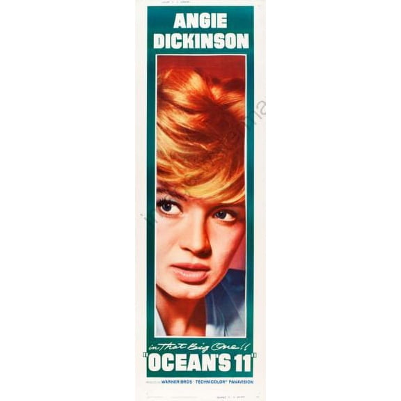 Oceans Eleven Angie Dickinson 14Inx36In Insert Movie Poster Multi-Color Square Adults Best Posters