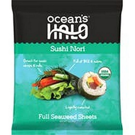 Oceans Halo  1 oz Sushi Nori Full Sheets, Pack of 12