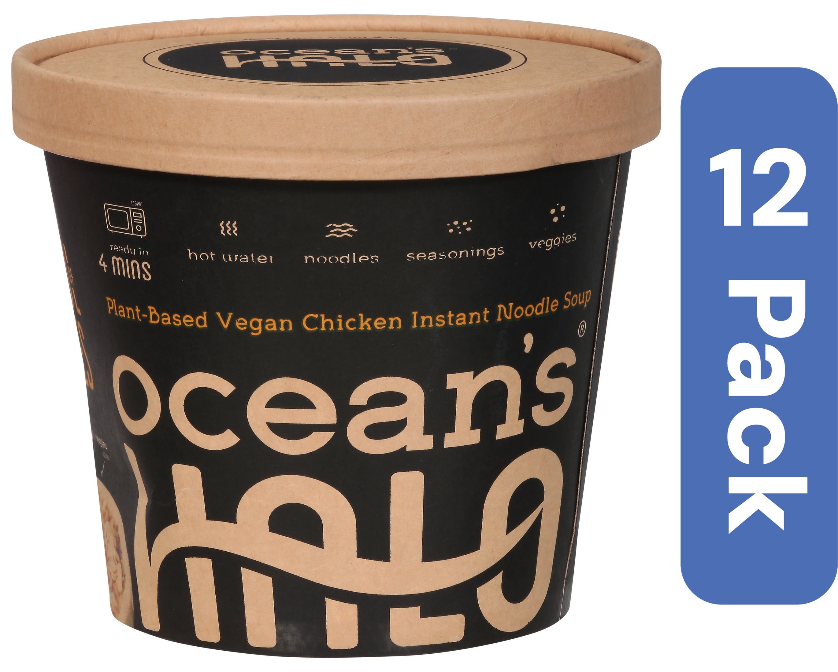 Oceans Halo Noodle Bowl Vegan Chicken 4.02 oz (Pack of 12)