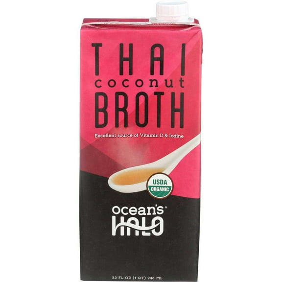 Oceans Halo Organic Thai Coconut Broth, 32 Fluid Ounce -- 6 per Case.
