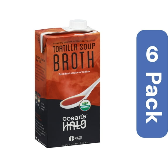 Oceans Halo Tortilla Soup Broth 32 oz (Pack of 6)