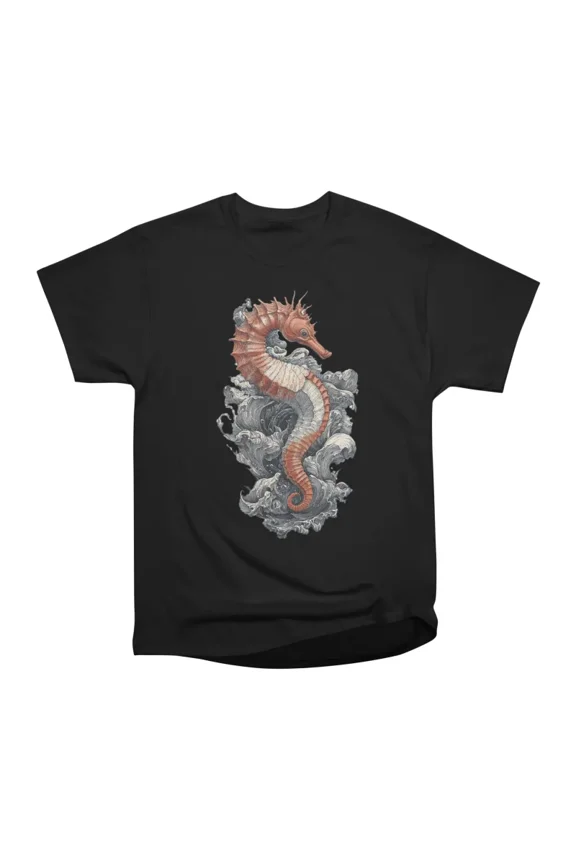 Oceans Keeper Majestic Seahorse in the Abyss T-Shirt Tee Gift For Him Merch For Her Appare