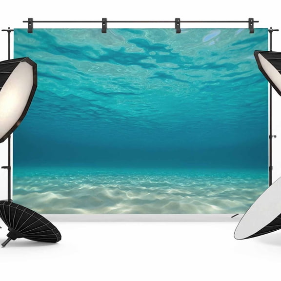 Oceans Landscape Backdrop for Photoshoot,Photography Photo Studio Background Wall Backdrop,Summer Beach Nautical Waves Modern Back Drop Banner Panel for Portraits Wedding Party Live Streaming 7x5Ft