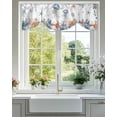 thumbnail image 1 of Oceans Marine Life Tie Up Valances Curtain, Adjustable Kitchen Orange Jellyfish Blue Starfish Underwater Valances for Windows Decor, Rod Pocket Short Curtains Set for Bedroom/Bathroom, 54"x18", 1 of 9