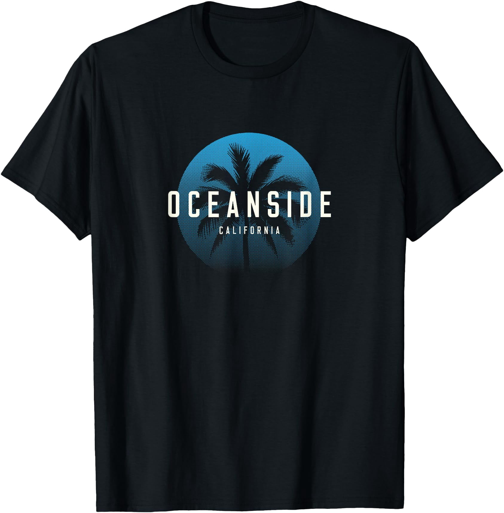 Oceanside Ca Palm Tree Beach T-Shirt - Walmart.com