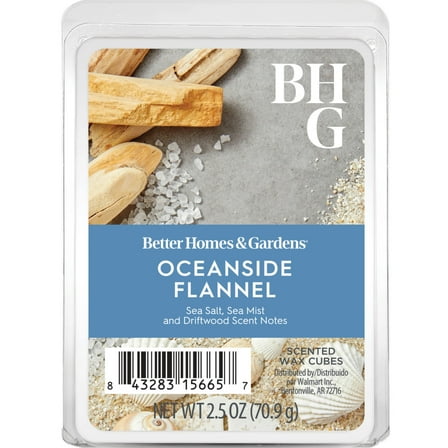 Oceanside Flannel Scented Wax Melts, Better Homes & Gardens, 2.5 oz (1-Pack)