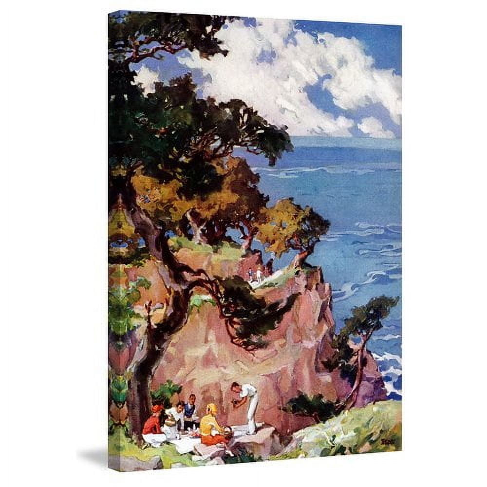 "Oceanside Picnic" Painting Print on Wrapped Canvas
