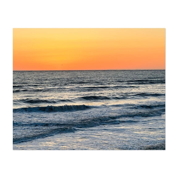 Oceanside Sunset I - Oceanside California Photography Ocean Sunset Seascape Waves Beach Coastal Nature Unframed Wall Art Print 8 x 10 inches