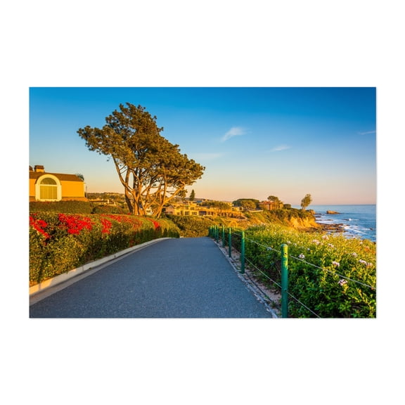 Oceanside Walk - Corona del Mar California Photography Unframed Wall Art Print 16 x 24 inches