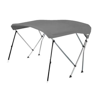 Oceansouth 3 Bow Aluminum Bimini Top - 4ft - Length 75" to 83" - Gray - Sun Shade - All Weather - Water Repellent