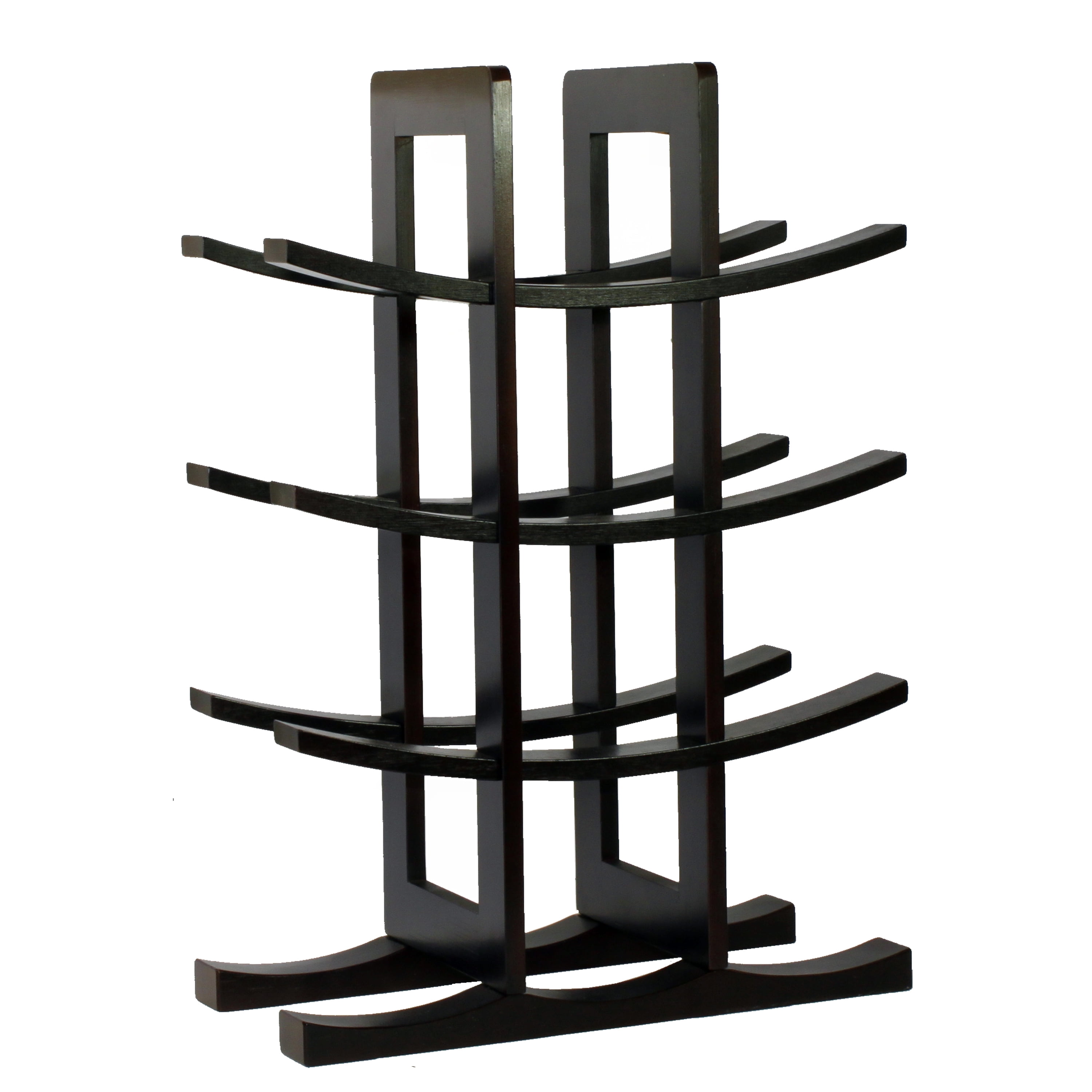 Oceanstar 12-Bottle Dark Espresso Bamboo Wine Rack