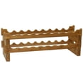 thumbnail image 1 of Oceanstar 18-Bottle 2-Tier Stackable Contemporary Bamboo Wine Rack in Brown, 1 of 2