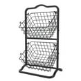 thumbnail image 1 of Oceanstar 2FB1927 18.22 x 8.11 x 10.31 in. 2-Tier Storage Kitchen Wire Basket Stand, Black, 1 of 5