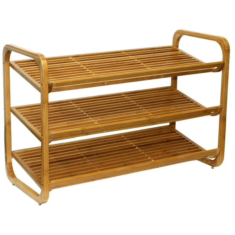 Oceanstar 3-Tier Bamboo Shoe Rack, SR1231, Holds 9 to 12 Pairs of