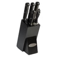 thumbnail image 1 of Oceanstar 6-Piece Contemporary Wood Knife Set with Block in Elegant Black, 1 of 2