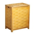 thumbnail image 1 of Oceanstar Rectangular Veneer Laundry Wood Hamper with Interior Bag, 20.25 in L x 13 in W x 24.25 in H, 1 of 6