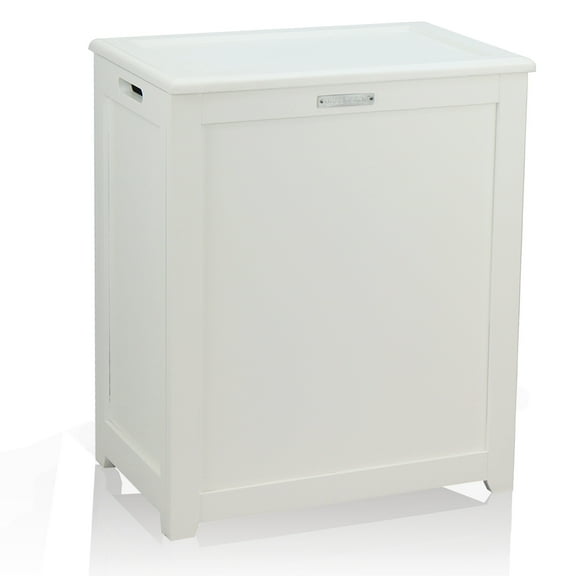 Oceanstar Storage Laundry Hamper, White