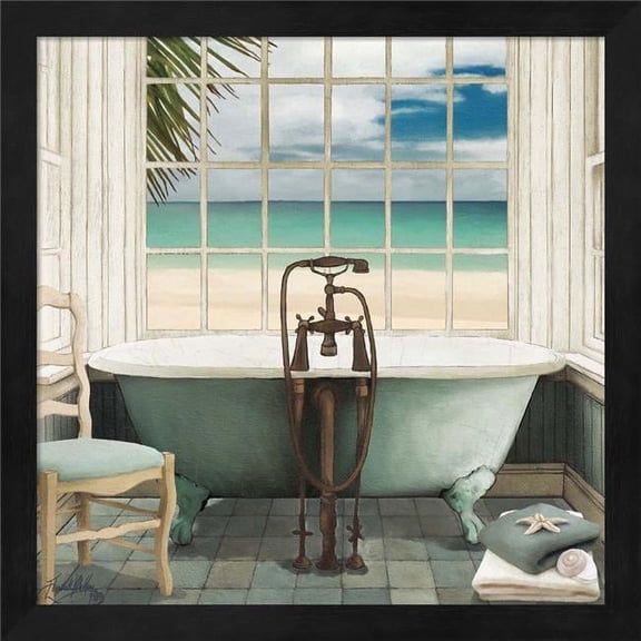 Oceanview I by Elizabeth Medley, Framed Wall Art, 13.25W x 13.25H