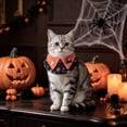 thumbnail image 1 of Oceanwell Halloween Pet Cape Collar Adjustable Cat Dog Witch Bandana With Bow Pumpkin Bat Print Decorative Ruffled Pet Neck Scarf For Cats Small Dogs, 1 of 5
