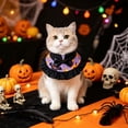 thumbnail image 1 of Oceanwell Halloween Pet Cape Collar Adjustable Cat Dog Witch Bandana With Bow Pumpkin Bat Print Decorative Ruffled Pet Neck Scarf For Cats Small Dogs, 1 of 4