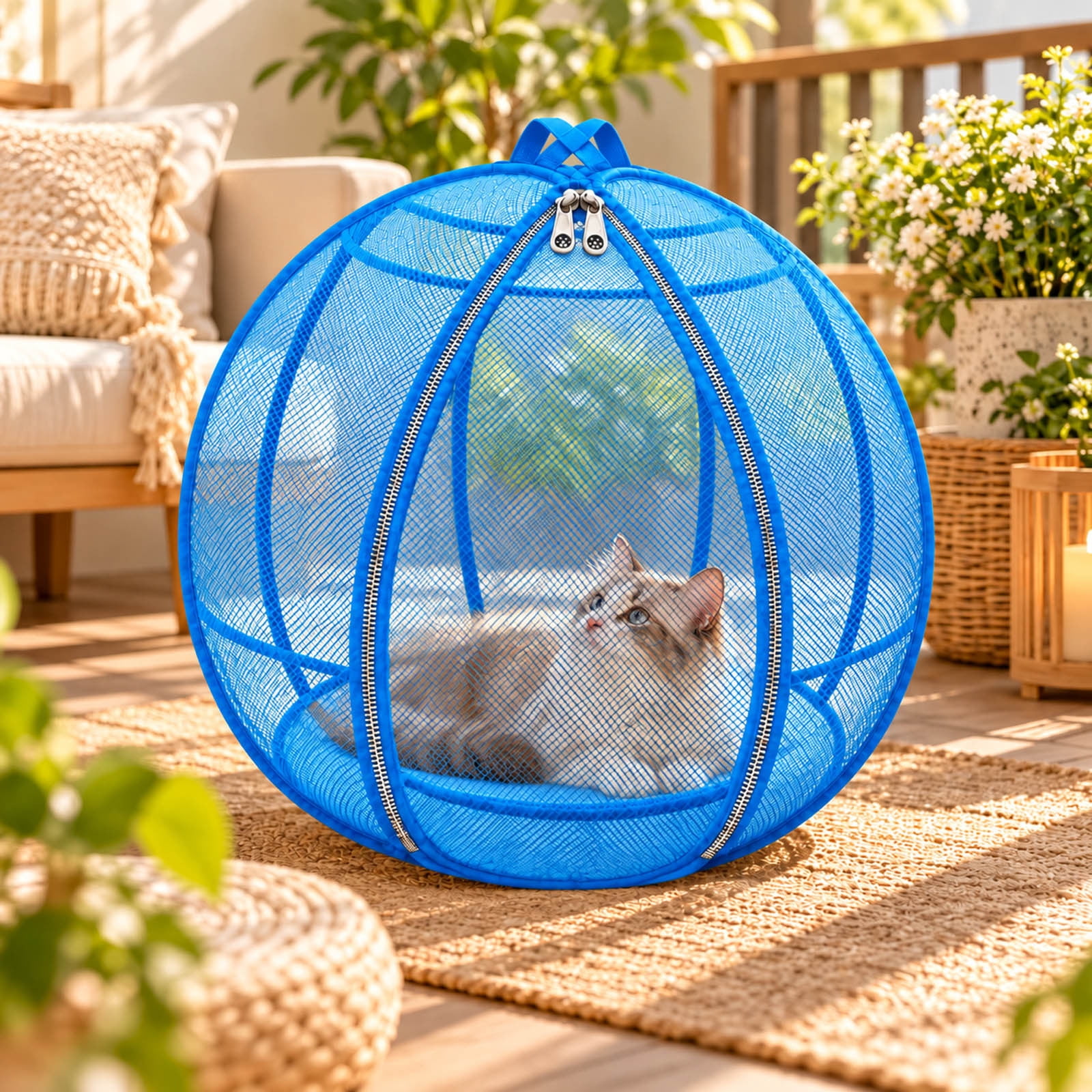 Oceanwell Outdoor Cat Exercise Ball, Breathable Interactive Rolling Toy ...