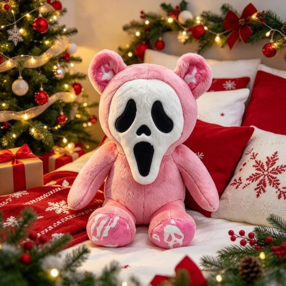 Oceanwell Scream Ghost Face Plush, Spooky Soft Plush from Scream Plush Collection, Gothic Home Decor Gift for Fans