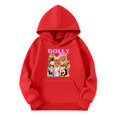 thumbnail image 1 of Oceanwell Dolly Hoodies Vintage Graphic Top Children Fashion Casual Printed Pocket Long Sleeve Sports Sweatshirt,2-3 Years,Red, 1 of 3